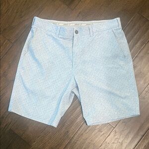 johnnie-O Prep Formance Sky Blue Patterned Men's Shorts 33 EUC